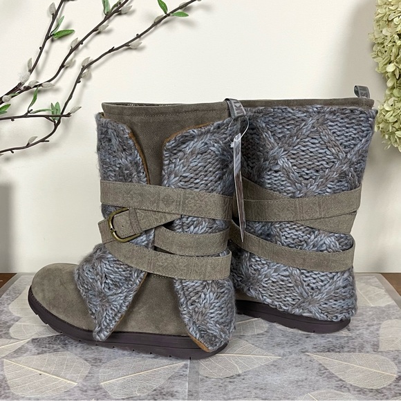 MUK LUKS® Nikki 3-in-1 Belted Sweater Wrap Water Resistant Faux Suede Boots - Picture 4 of 16